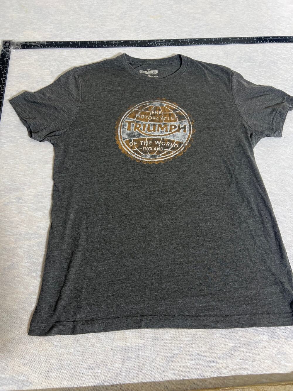 Lucky Brand x Triumph Motorcycles "Of The World" Graphic T-Shirt. Size L